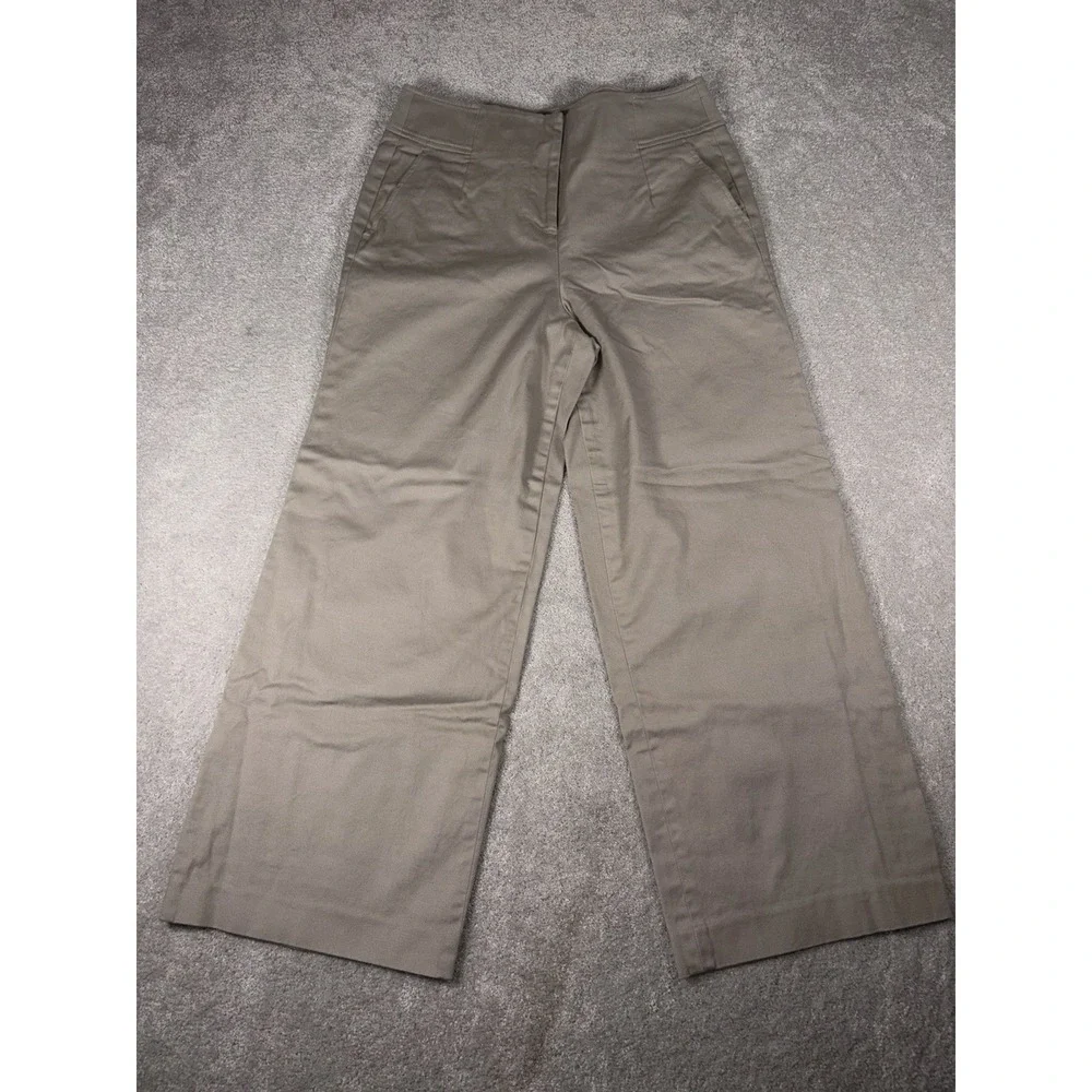 boden‎ cropped wode leg beige pants size 10p